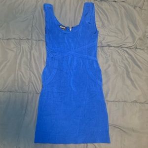 Royal blue Bebe bodycon dress